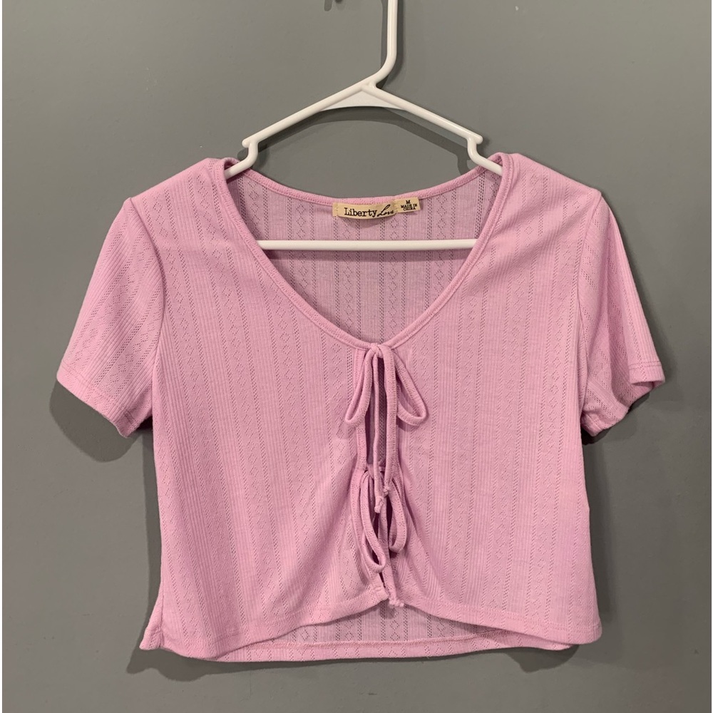 tie up top - pinkish/purple, juniors